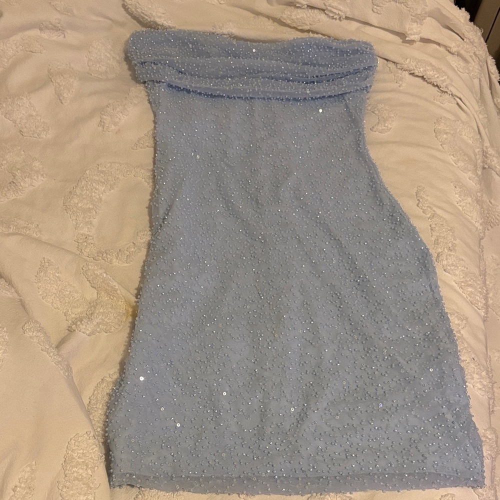 Windsor Light Blue Beaded Dress